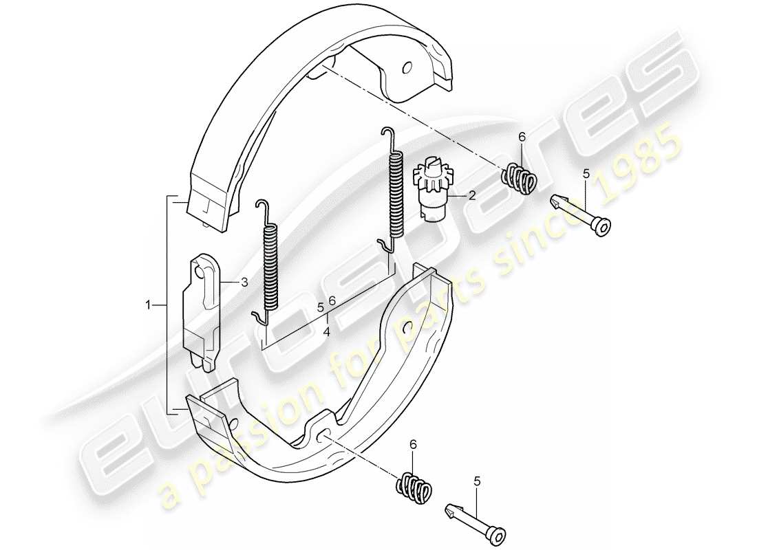 porsche cayenne (2010) foot-operat. parking brake part diagram