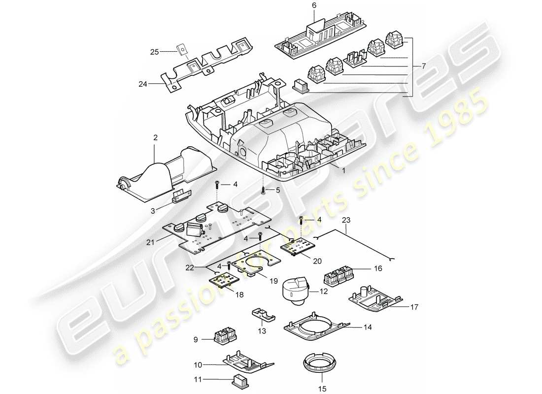 porsche cayenne (2008) bracket part diagram