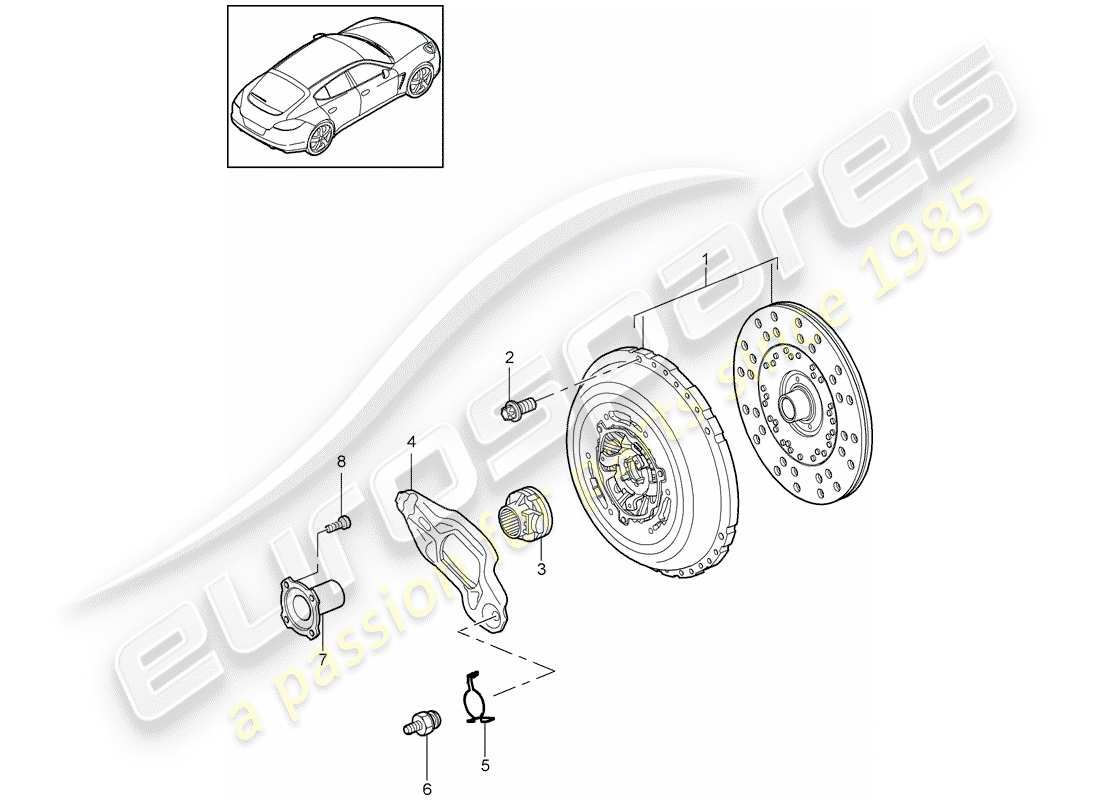 porsche panamera 970 (2010) clutch part diagram