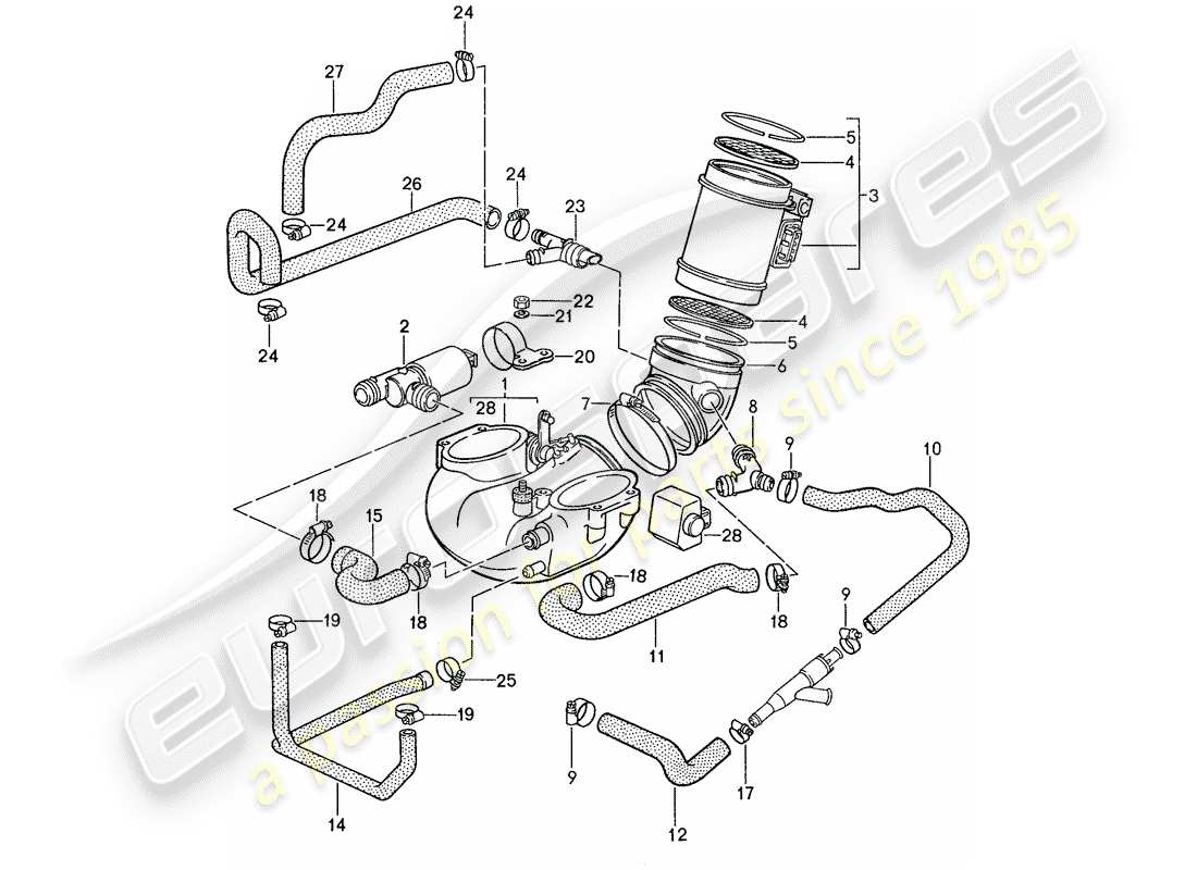 porsche 928 (1987) lh-jetronic - 1 part diagram