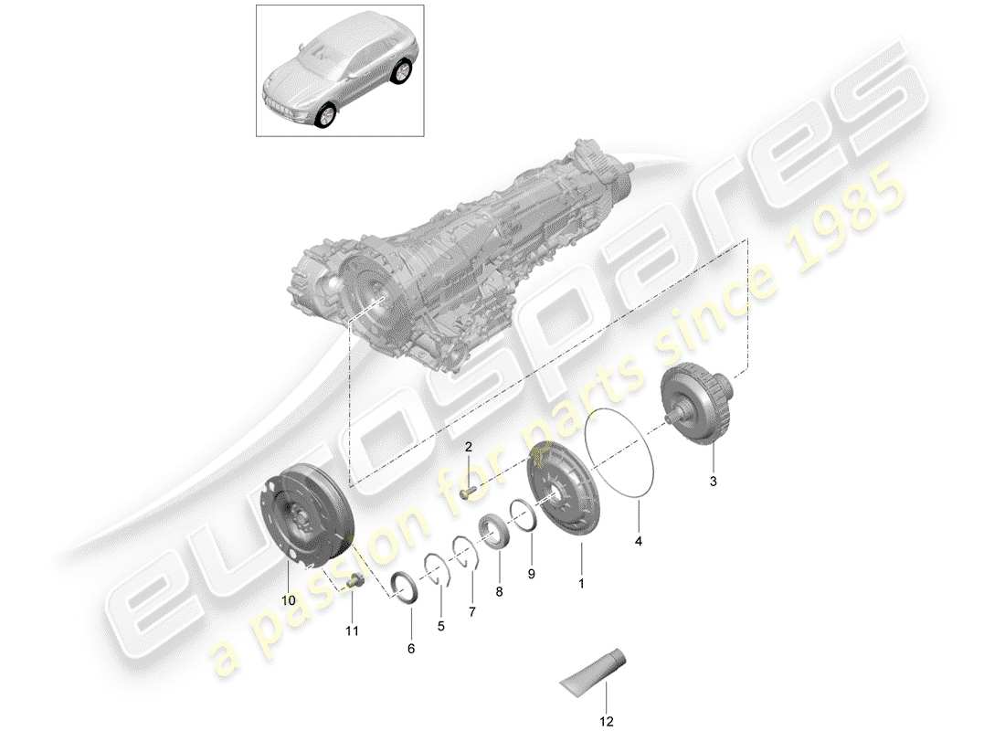 porsche macan (2015) clutch part diagram