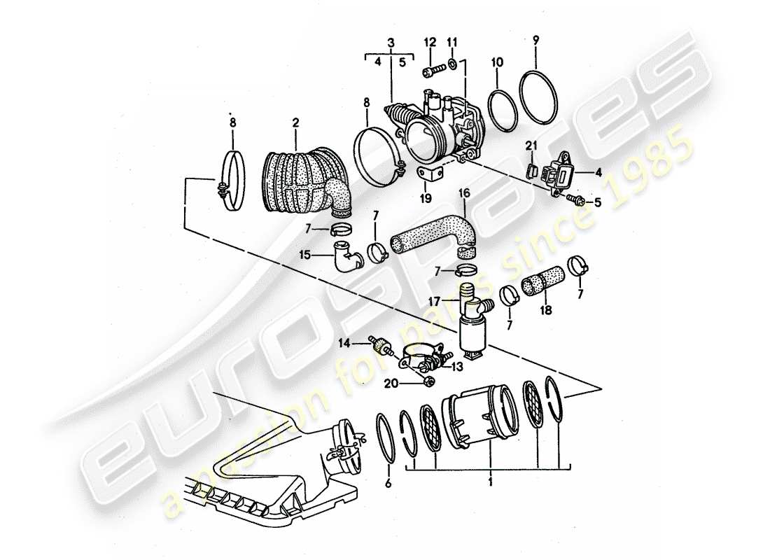 porsche 968 (1995) lh-jetronic - 1 part diagram