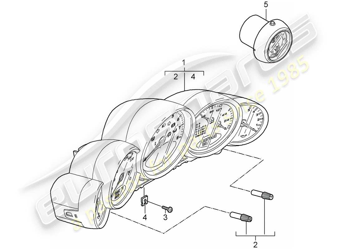 porsche 997 gen. 2 (2011) instruments part diagram