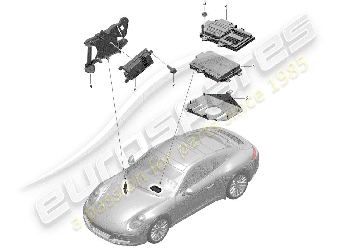 porsche 991 gen. 2 (2020) amplifier part diagram