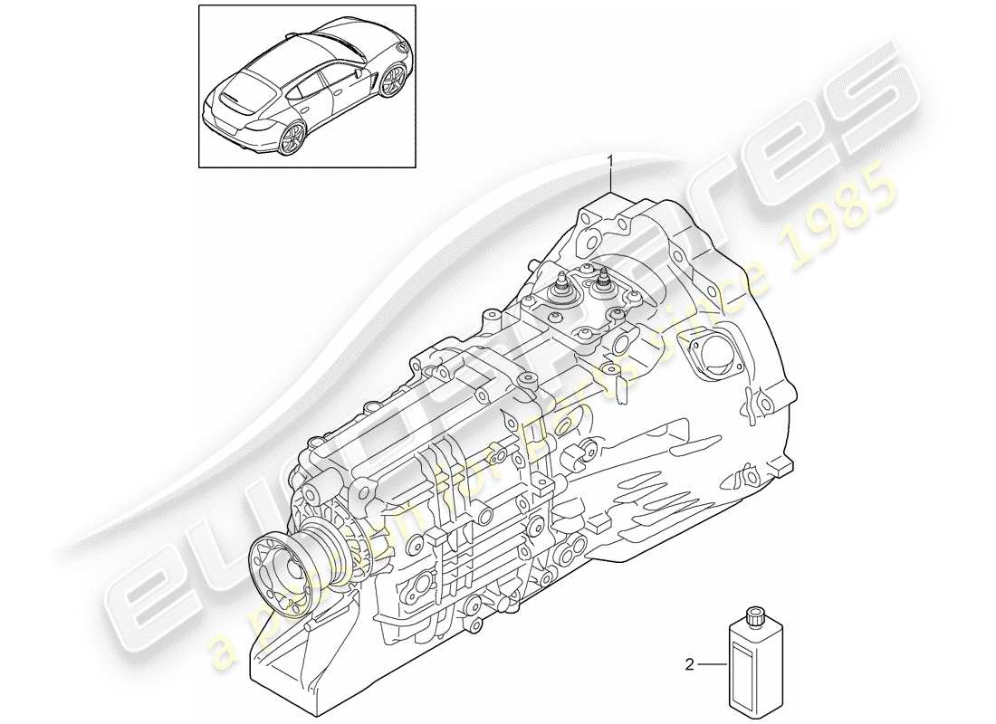 porsche panamera 970 (2010) replacement transmission part diagram