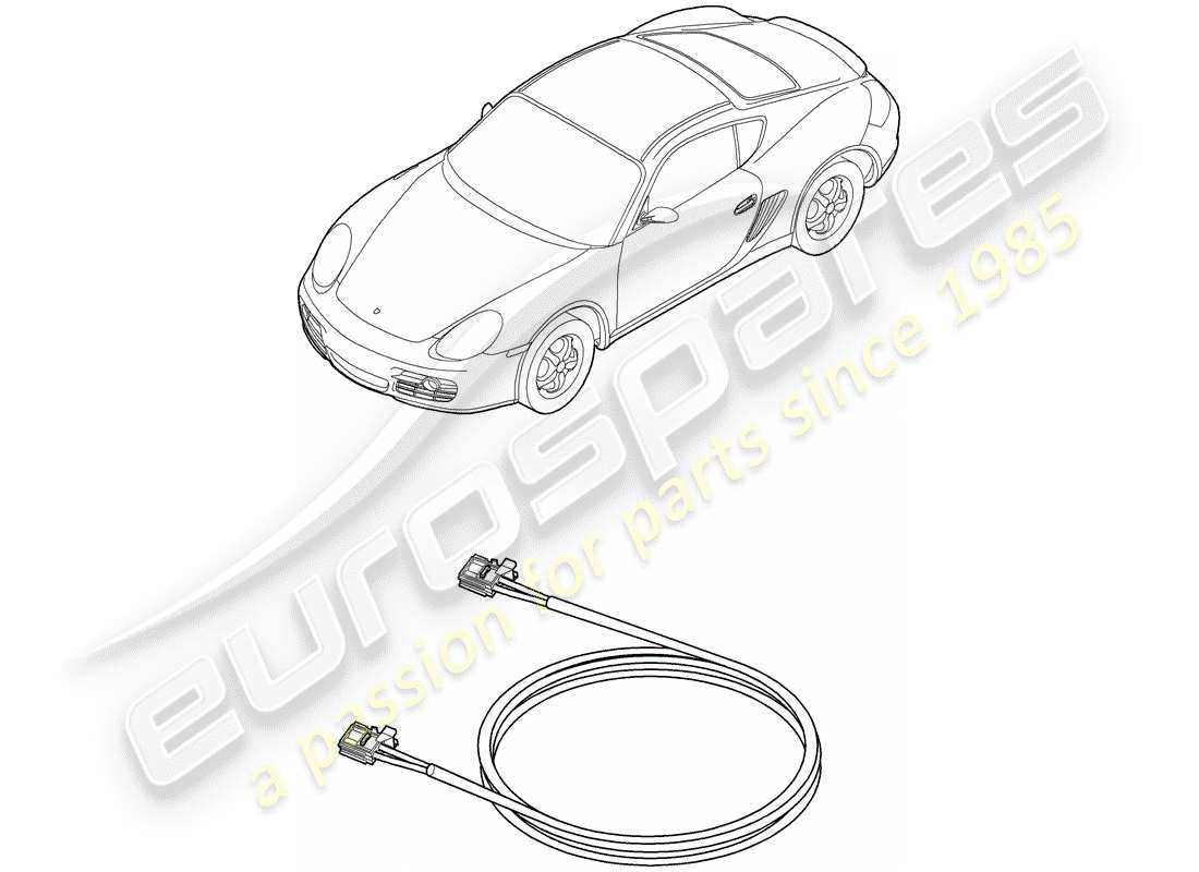 porsche cayman 987 (2012) light fibre optic part diagram