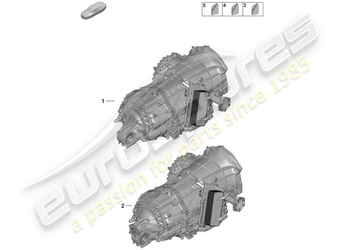 porsche 2020 8-speed dual clutch gearbox part diagram