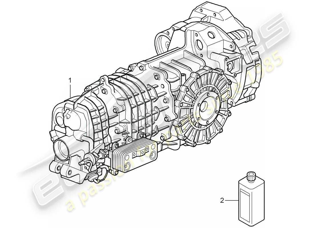 porsche 997 gt3 (2008) replacement transmission part diagram