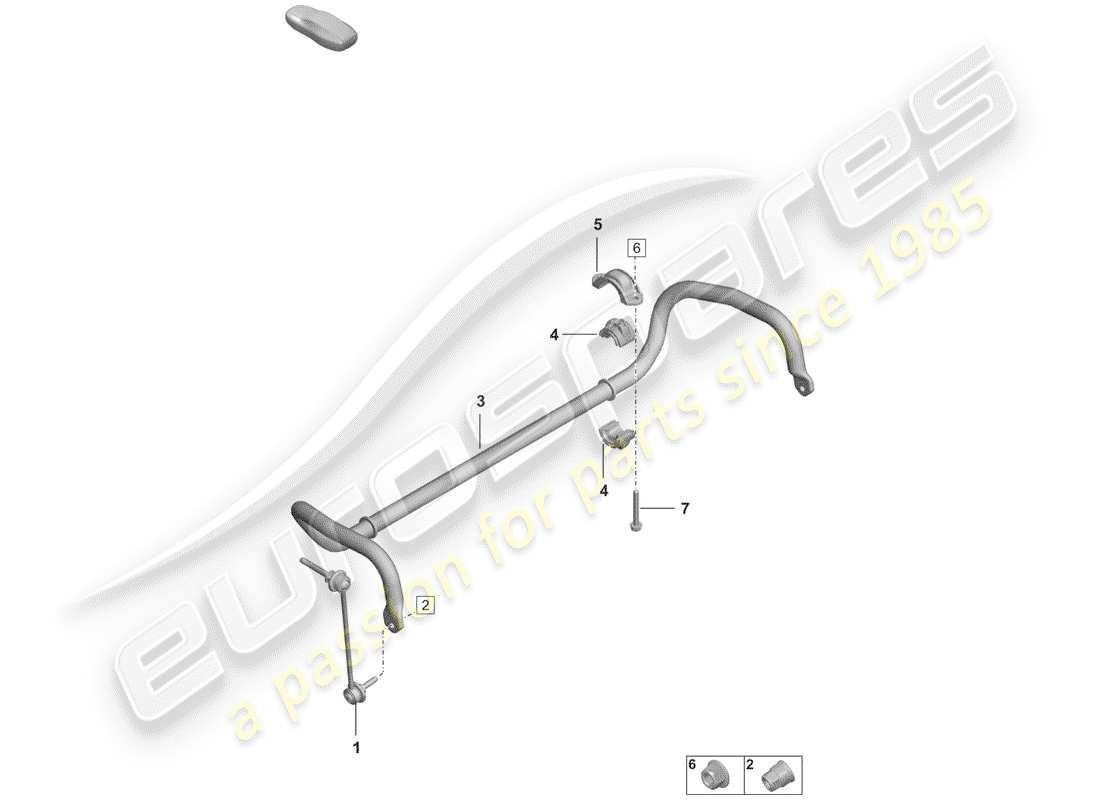 porsche 2020 stabilizer part diagram