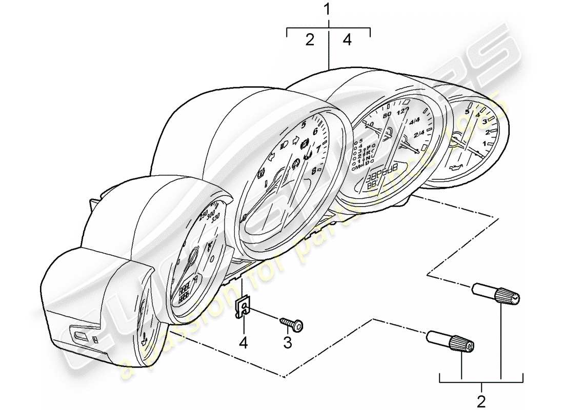 porsche 997 gen. 2 (2011) instruments part diagram