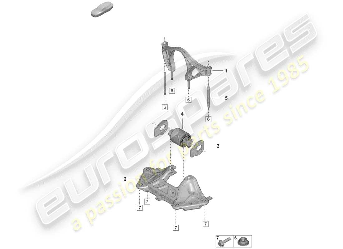 porsche 2020 mounting parts for engine and part diagram