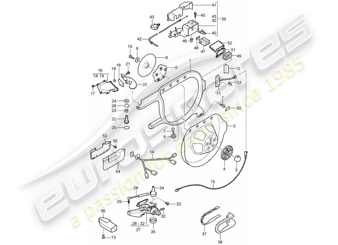 porsche cayenne (2010) bracket part diagram