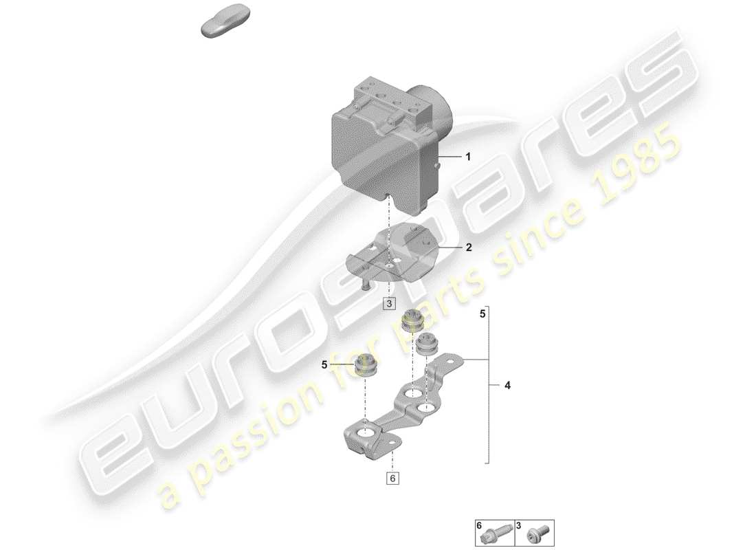 porsche 2020 hydraulic unit part diagram