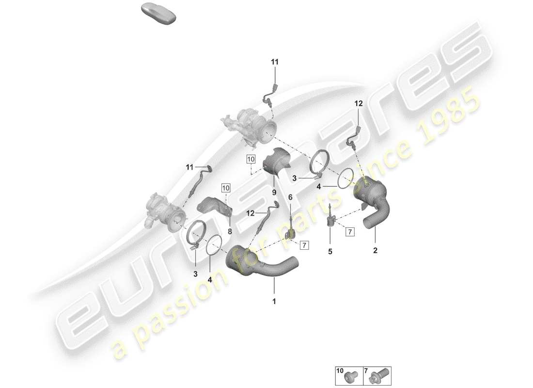 porsche 2020 catalyst part diagram