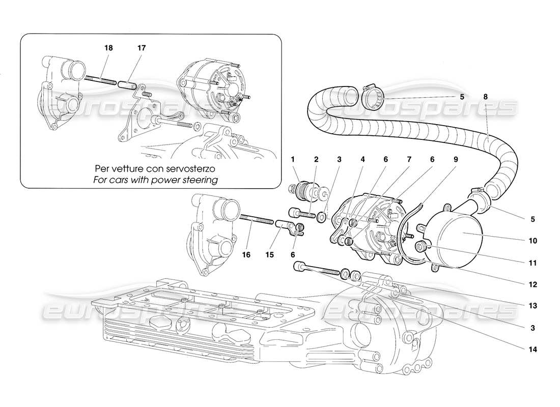 lamborghini diablo se30 (1995) alternator part diagram