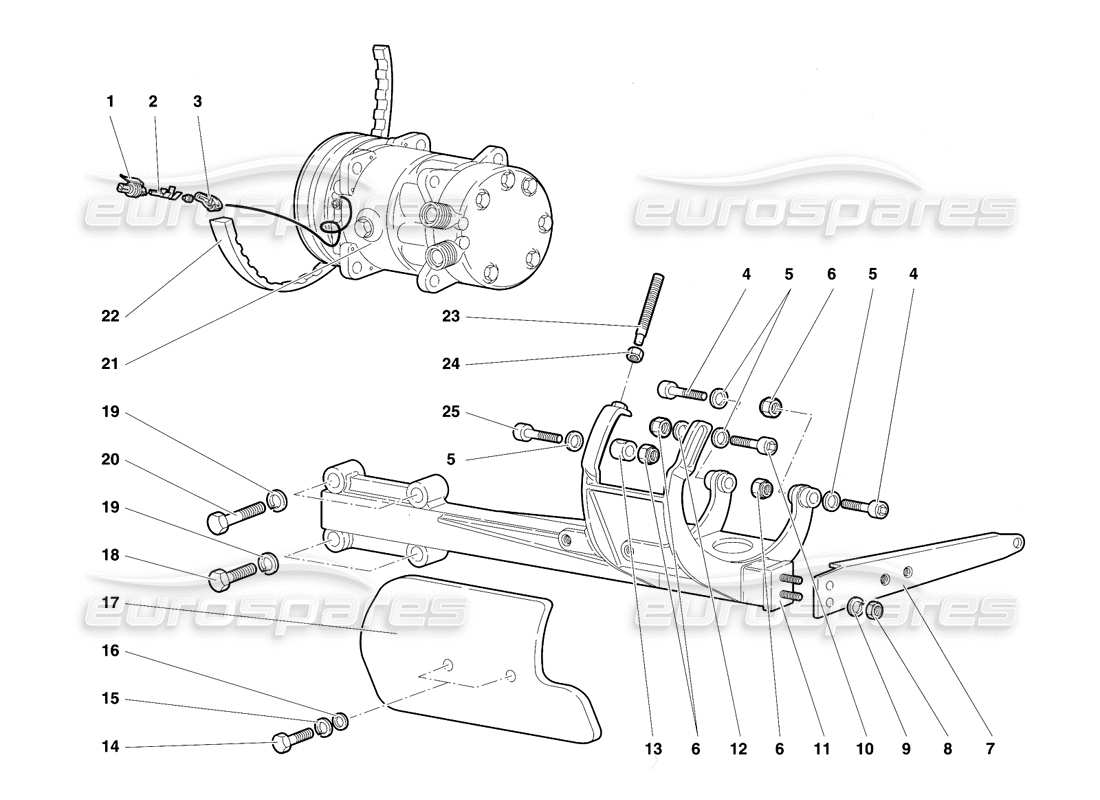 lamborghini diablo se30 (1995) climate control part diagram