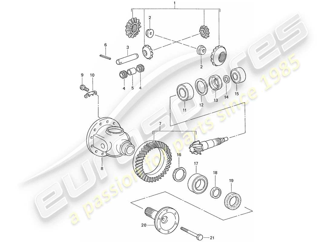 a part diagram from the porsche 959 parts catalogue