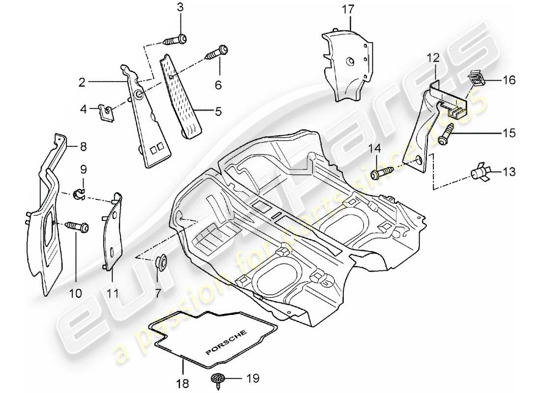 a part diagram from the porsche boxster 986 (1998) parts catalogue