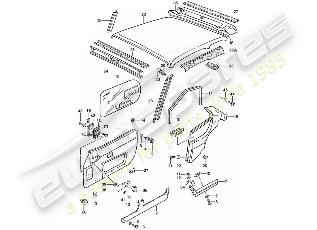 a part diagram from the porsche 944 (1991) parts catalogue