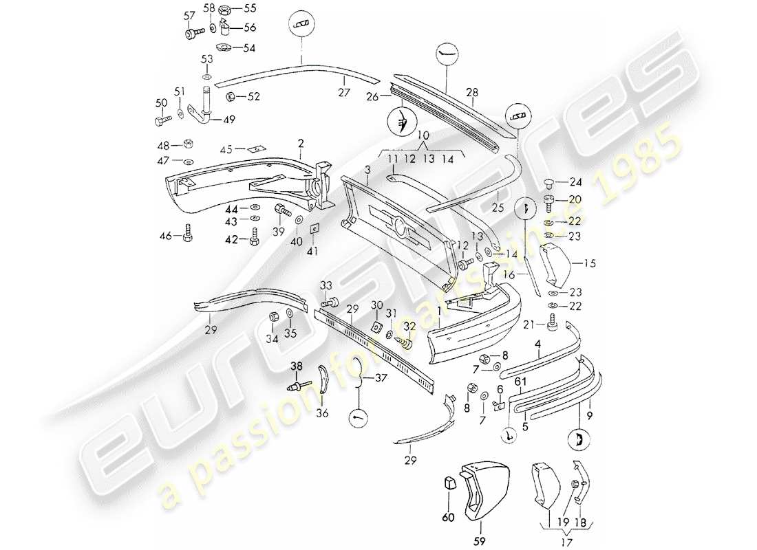 a part diagram from the porsche 911 (1971) parts catalogue