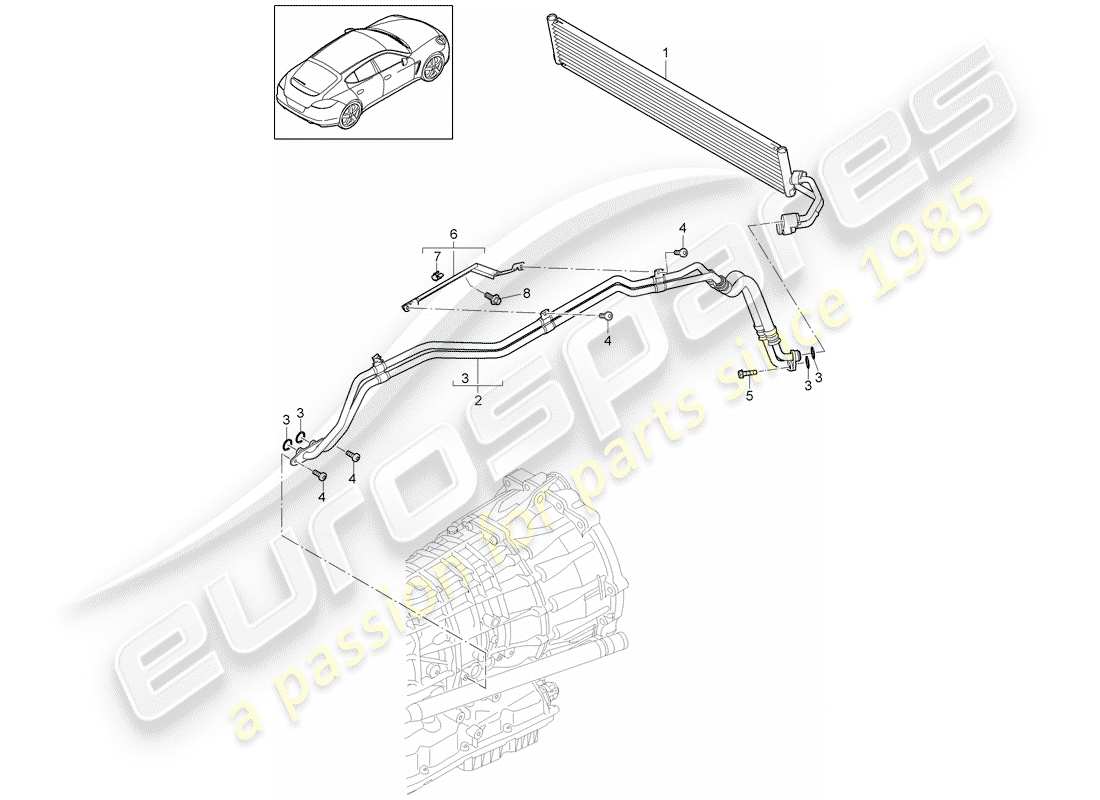 porsche panamera 970 (2010) - pdk - part diagram