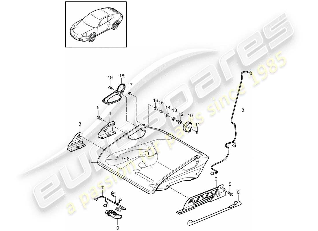 porsche 997 gen. 2 (2011) seat part diagram