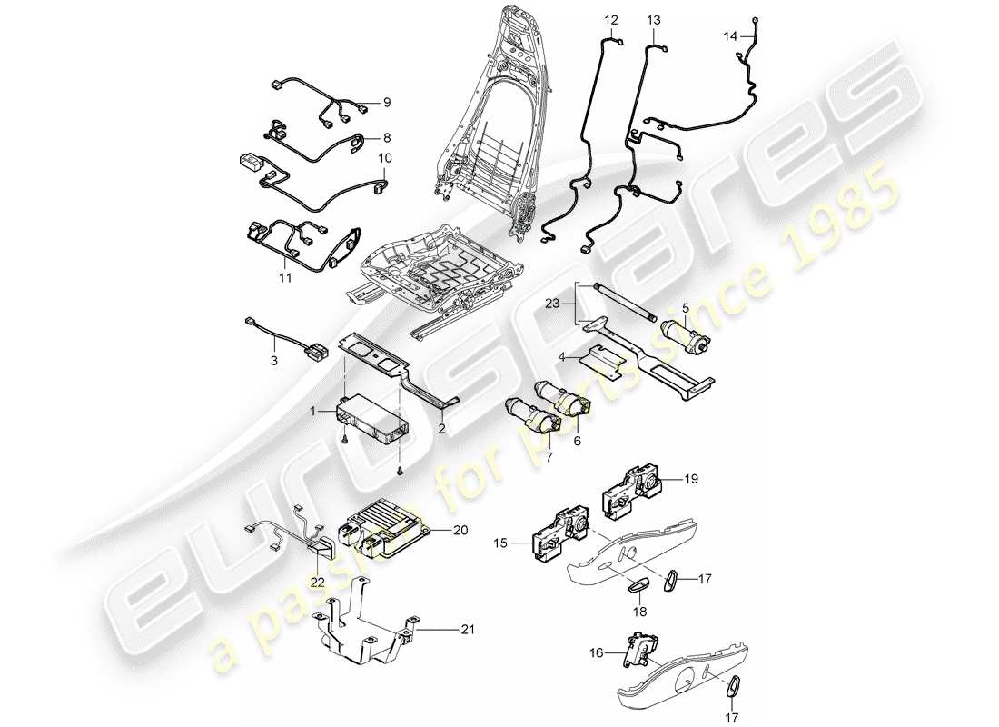 porsche boxster 987 (2009) wiring harnesses part diagram