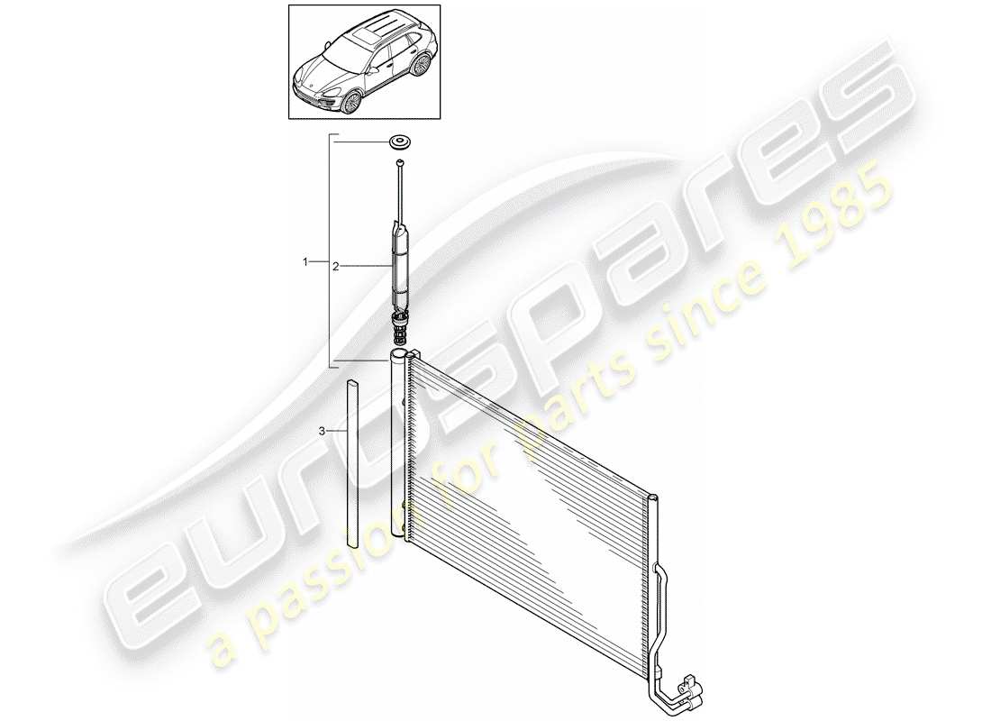 porsche cayenne e2 (2018) capacitor part diagram