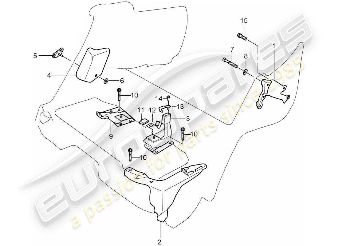 porsche cayenne (2006) rear panel part diagram