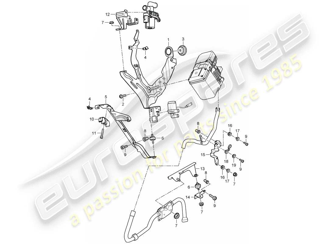 porsche cayenne (2009) bracket part diagram