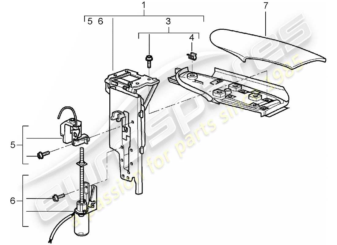 porsche 997 (2006) flap part diagram