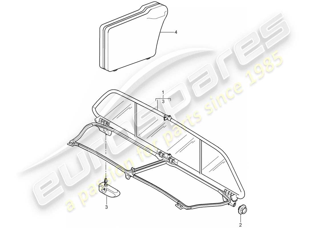 porsche 997 gen. 2 (2012) windscreen part diagram