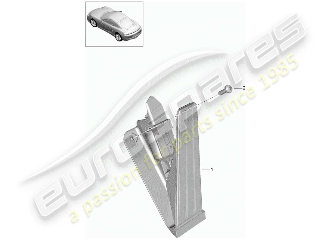 porsche cayman 981 (2015) pedals part diagram