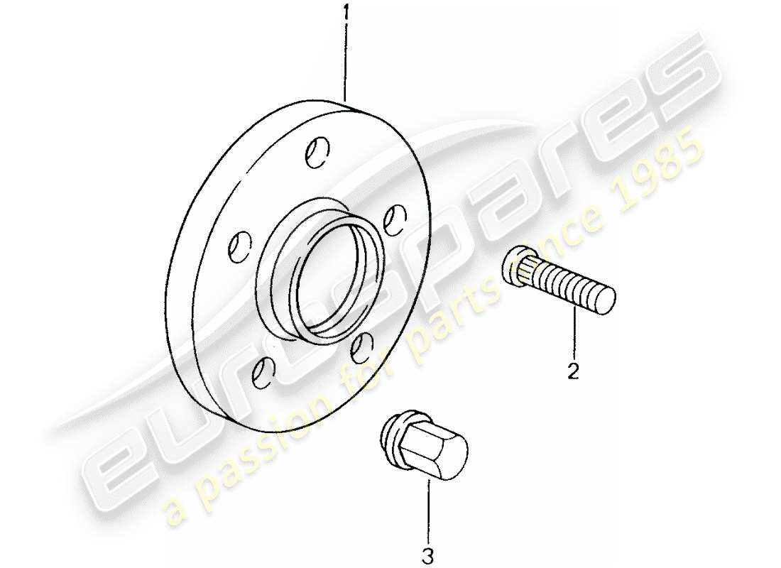 porsche tequipment catalogue (1998) spacer washer part diagram