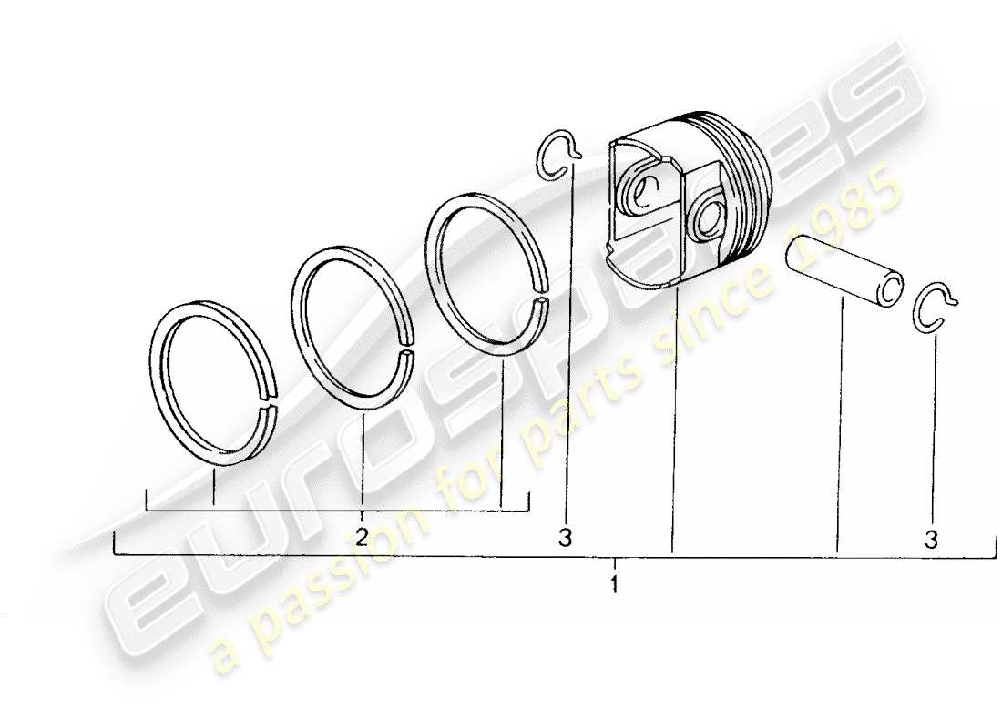 porsche 996 (2005) piston part diagram