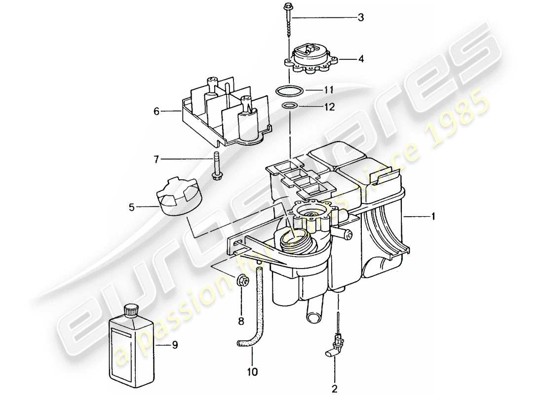 porsche 996 (2005) water cooling part diagram