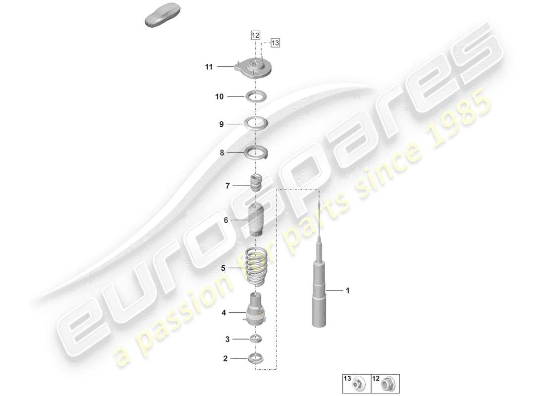 porsche 2019 suspension part diagram