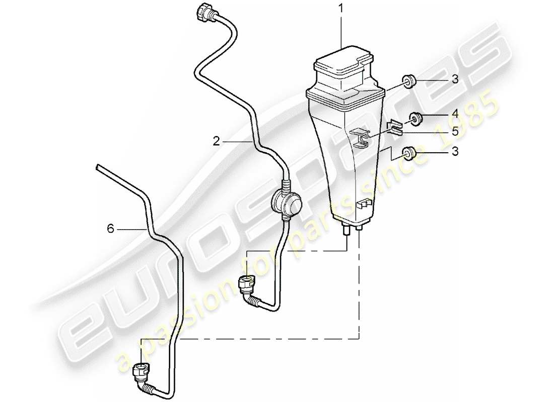 porsche 997 (2008) evaporative emission canister part diagram