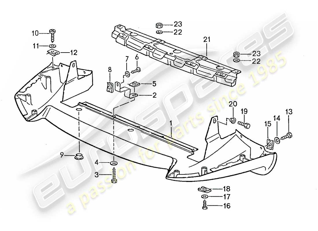 porsche 928 (1990) spoiler part diagram