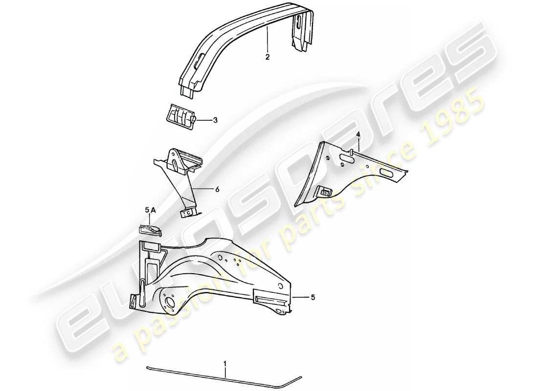 porsche 911 (1980) inner panel part diagram