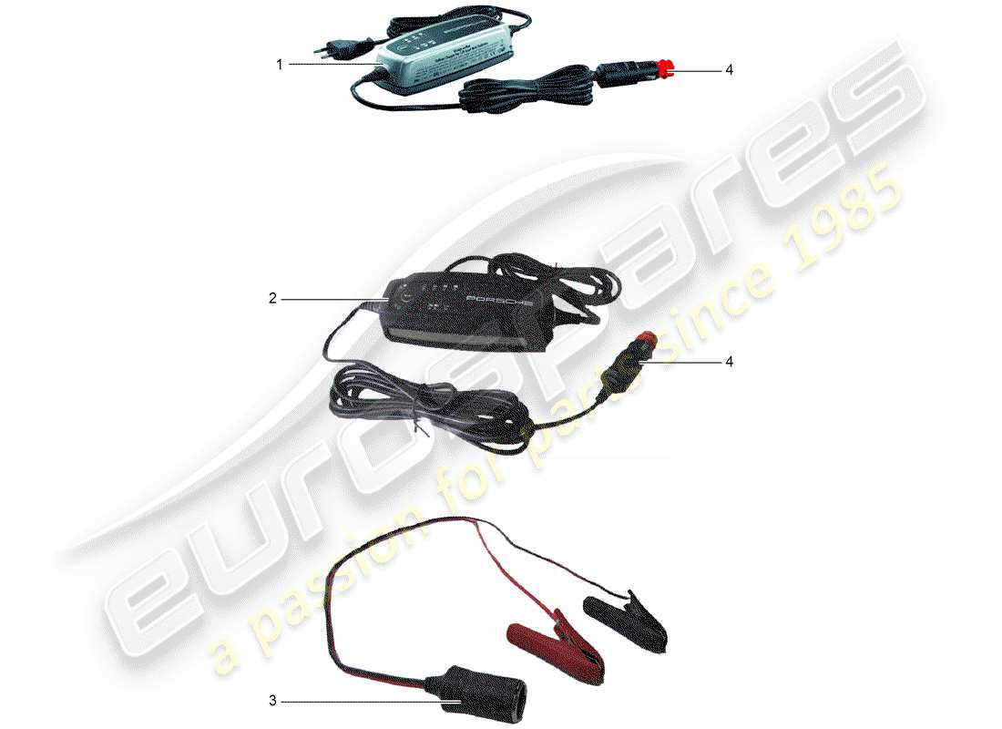 porsche tequipment cayenne (2018) charger part diagram