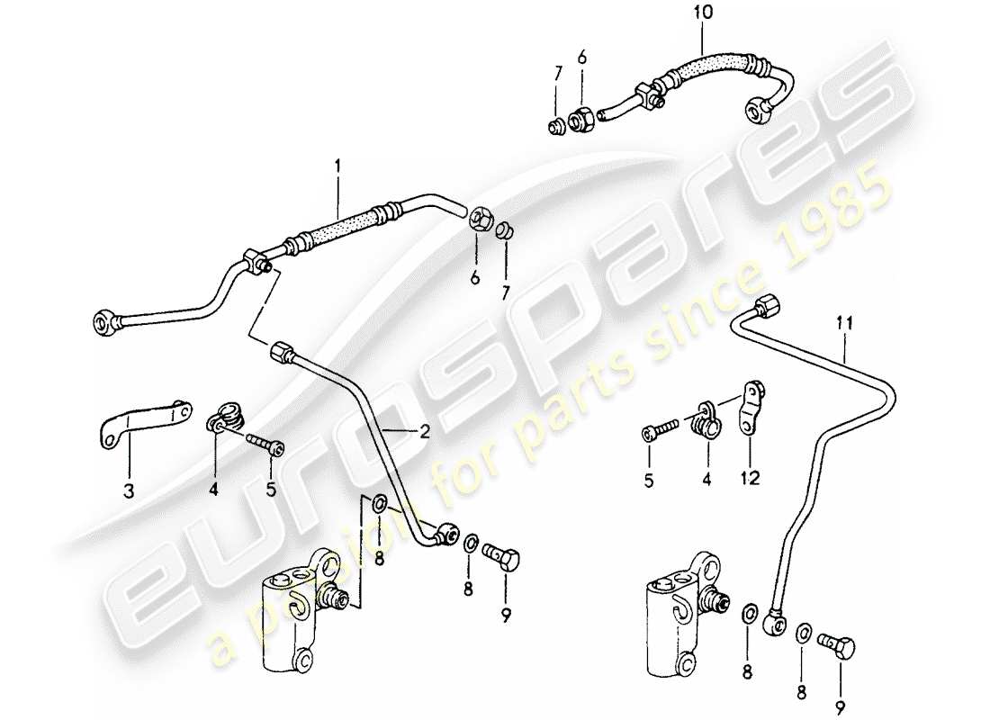 porsche 964 (1991) oil supply - tensioner - chain part diagram