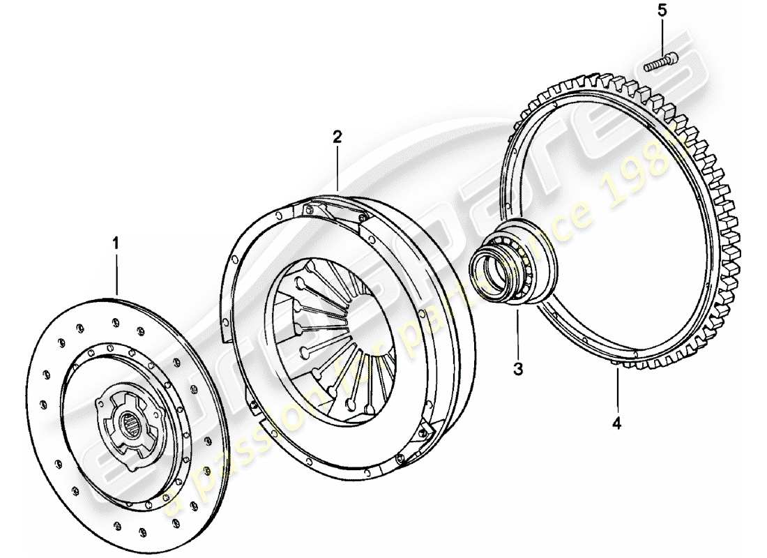 porsche 924 (1981) clutch part diagram