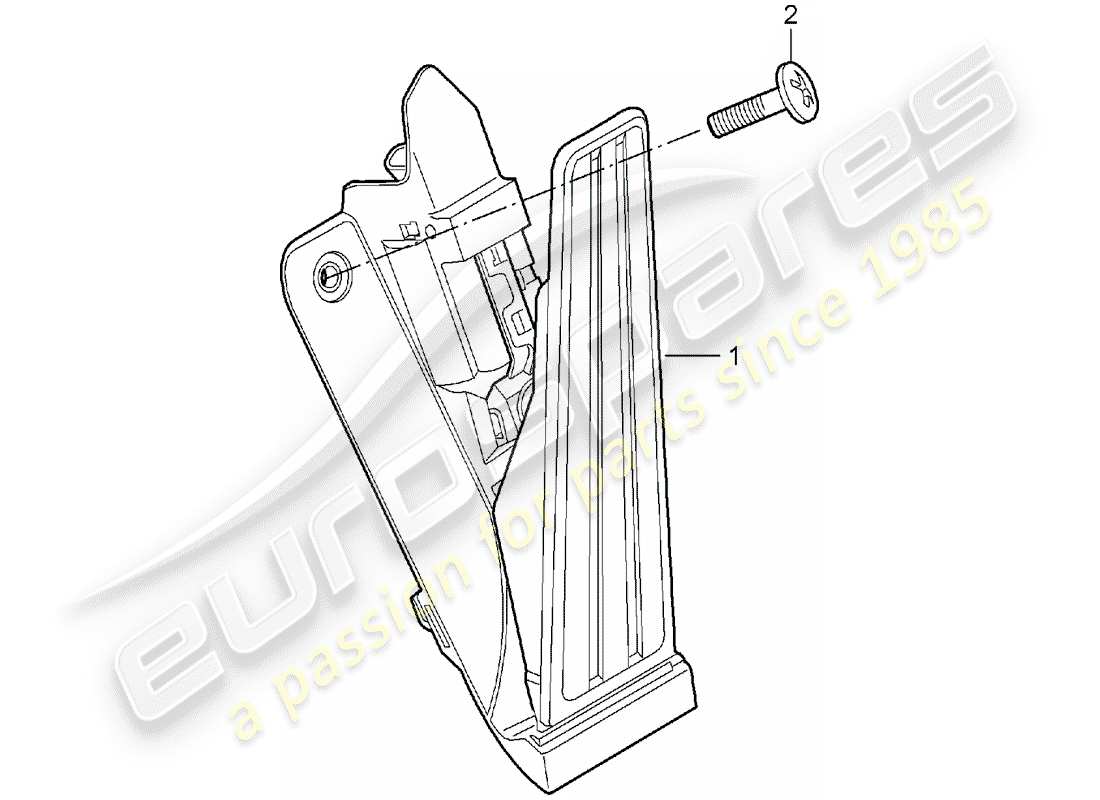 porsche boxster 987 (2006) pedals part diagram