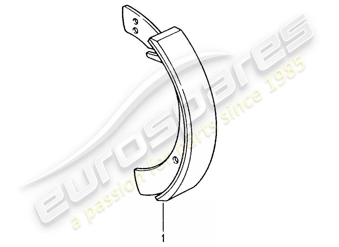 porsche replacement catalogue (1974) brake shoe part diagram