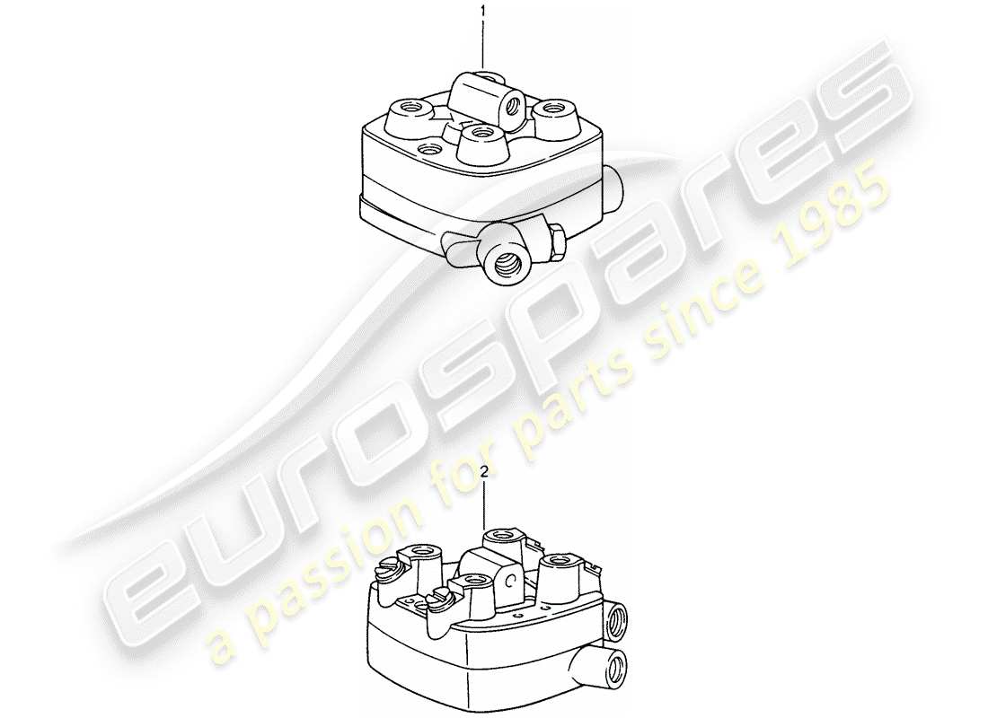 porsche replacement catalogue (1975) fuel distributor part diagram