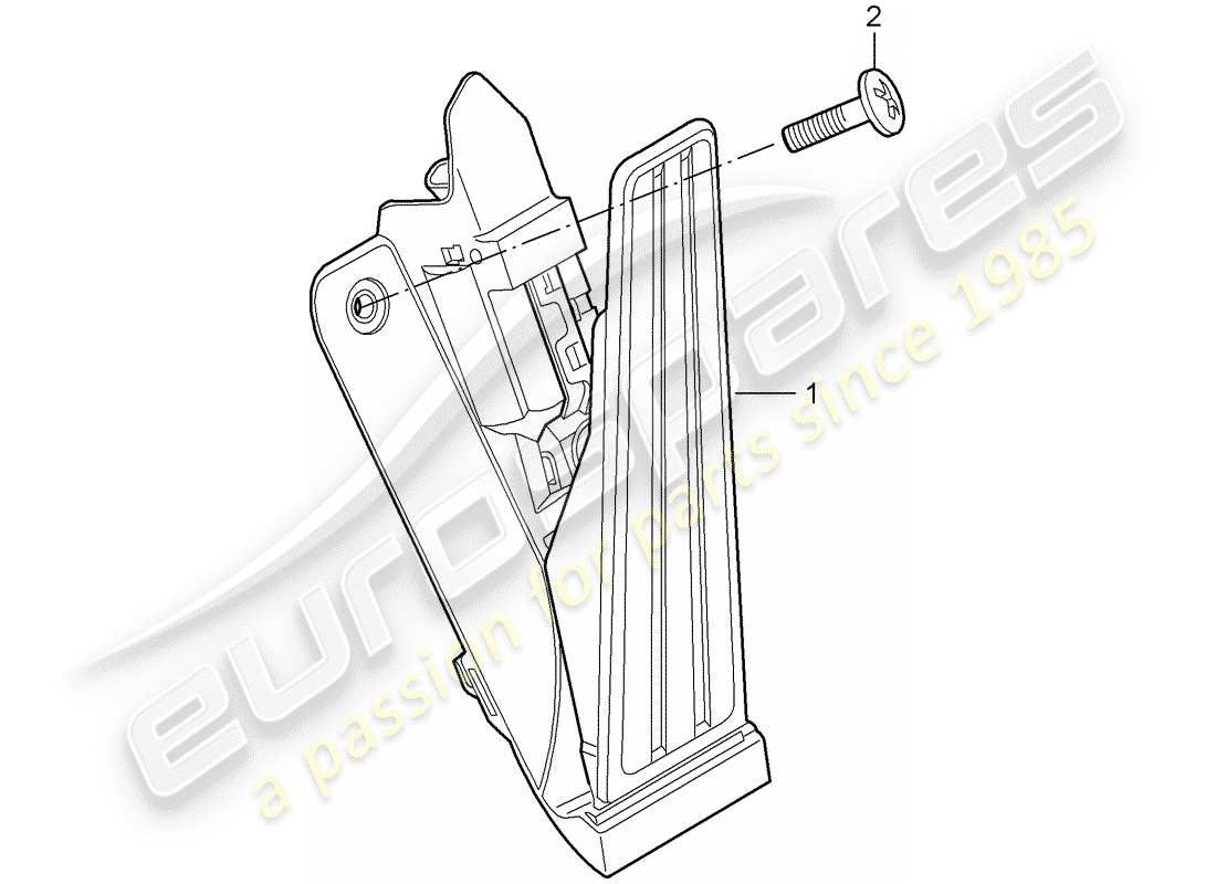 porsche 997 gt3 (2011) pedals part diagram