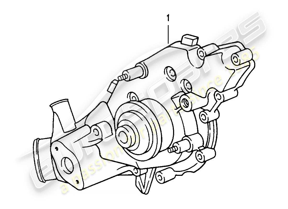 porsche replacement catalogue (1975) water pump part diagram