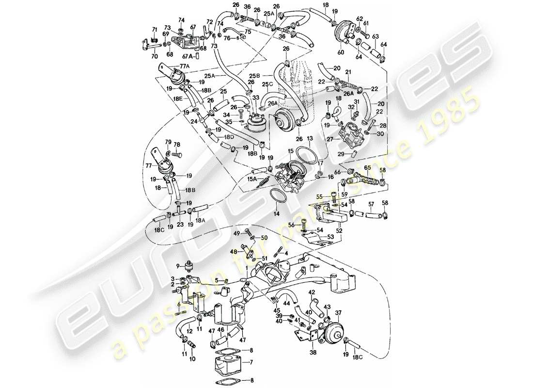 porsche 911 (1980) k-jetronic - i part diagram