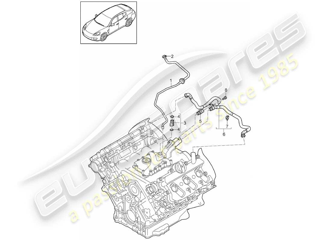 porsche panamera 970 (2013) breather line part diagram